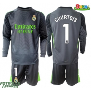 Real Madrid Thibaut Courtois #1 Målvakt Tredjeställ Barn 2025-26 Långärmad (+ Korta byxor)